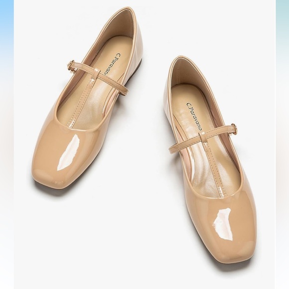 C.Paravano Shoes - New! C. Paravano Women's Mary Jane Flats | Comfortable Square Toe Ballet Flats